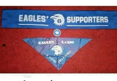 Sciarpa Eagles' Supporters Ultras LAZIO anni 80 +toppa +foulards No irriducibili - Immagine 1 di 2