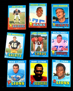 1971 Topps Football Vintage 9 Card Lot No Creases (1) - Bild 1 von 8