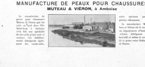 AMBOISE (37) MUTEAU & VIERON / MANUFACTURE DE PEAUX POUR CHAUSSURES / ADP 1923 - Imagen 1 de 1