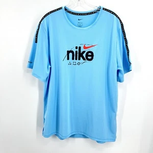Nike Miler D.Y.E. BREATHE Sz L Men's Short-Sleeve Running Shirt DQ4734-499 Blue - Picture 1 of 10
