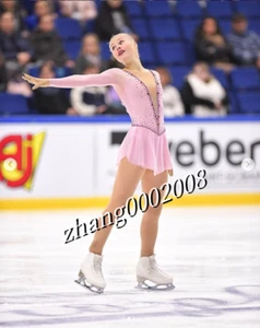 Pink ice skating dress.Competition figure skating dress /Twirling dancewear - Bild 1 von 8