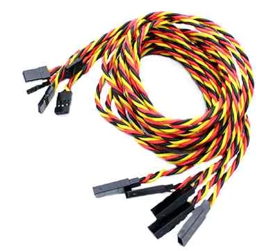 ✅ 10 JR Servokabel Servo Kabel Verlängerung Verdrillt 100cm 1m Twisted 22AWG ✅ - Bild 1 von 4