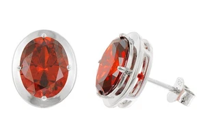 ACALEE Schmuck Damen-Ohrringe 925 Silber Zirkonia-Ohrstecker Granatrot 70-1051-1 - Picture 1 of 5