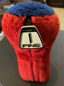 Rare Two Tone Vintage PING Blue/Red Golf Club Head Cover 1 Head cover - Picture 1 of 2