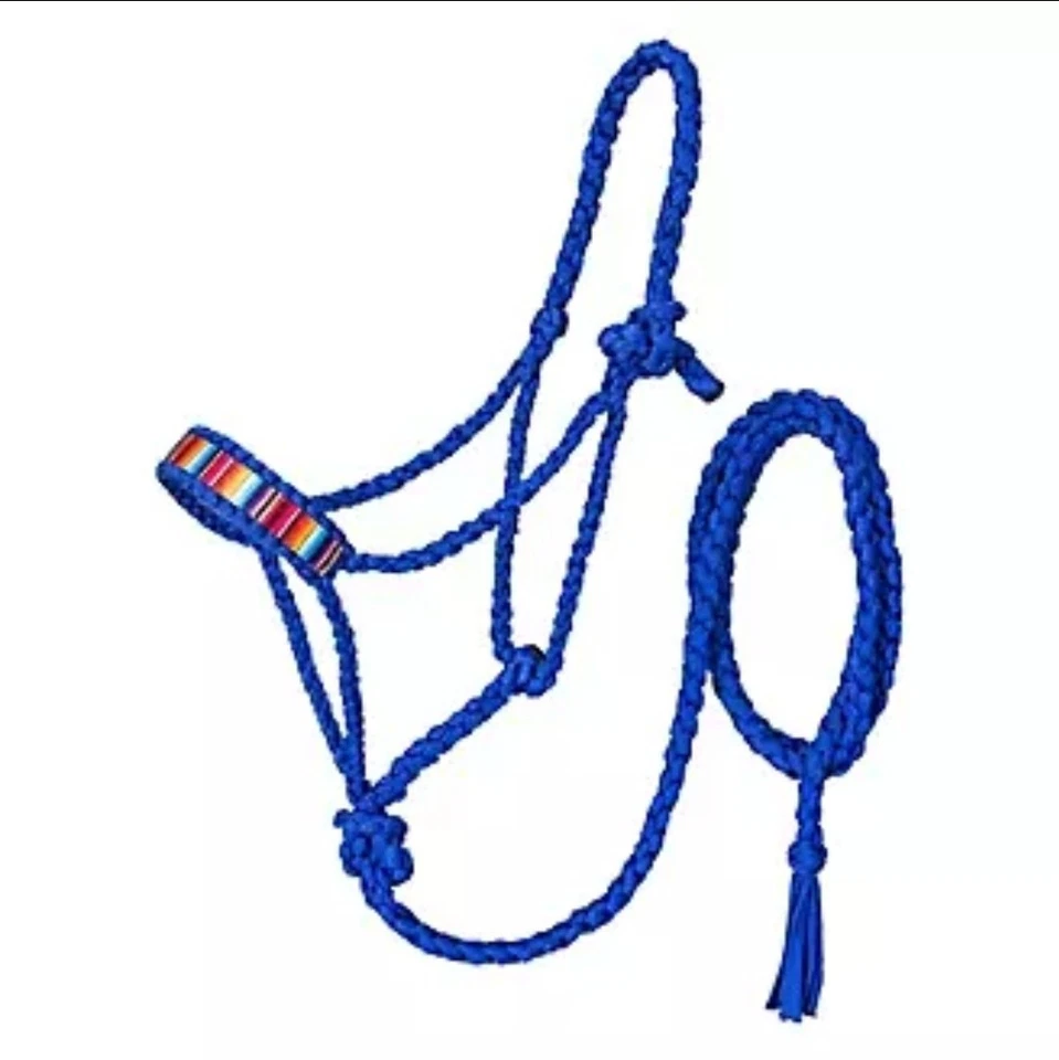 Horse Mule Tape Halter with 10 foot Lead - Printed Overlay Nosebands - Image 1 of 1