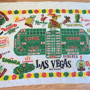 Vintage Las Vegas Nevada 30x60 Beach Towel by Sherry Lots of Retired Casinos - Picture 1 of 11