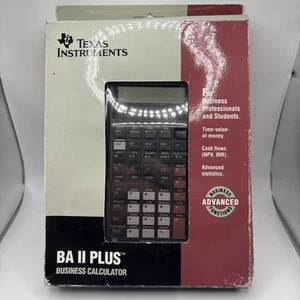 Texas Instruments BA II PLUS Business Finanzrechner komplett in Box - 35 - Bild 1 von 5
