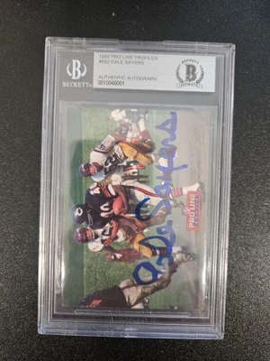 1993 Pro Line Profiles #582 Gayle Sayers Authentic Auto With CardPro  - Image 1 of 3