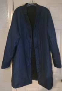 DKNY Jacke mit Knopfleiste Damen Größe: Large dunkelblau langer Mantel 68596 ~ sehr schön - Bild 1 von 6