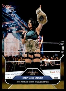 2025 Topps Now WWE Gold Foil Parallel #103 Stephanie Vaquer 11/50 - Picture 1 of 2