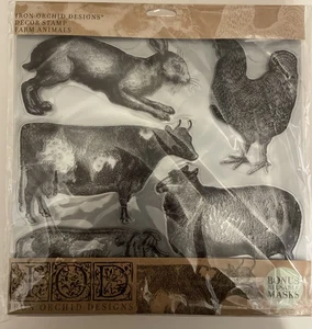 Iron Orchid Designs (IOD) Stempel - Bauernhoftiere NEU - Bild 1 von 7