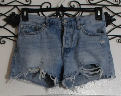 Pantalones cortos de jean Free People para mujer talla 26 azul denim desgastado Foto 1 de 4