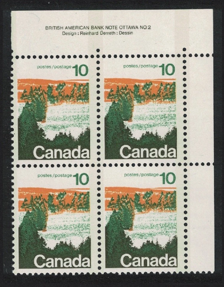 Forest Corner Block of 4 Tagged Perf 12*12½ Canada 1972 MNH SG#702 Sc#595 - image 1 of 1