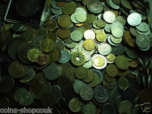 Lot en vrac de 1 kg 1 kg 1 kilo de pièces mixtes britanniques européennes kilowares collection - Photo 1/3
