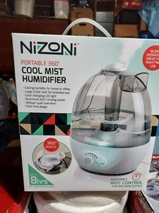 Nizoni Portable 360 Degree Cool Mist Humidifier - NEW In Box. - Picture 1 of 4