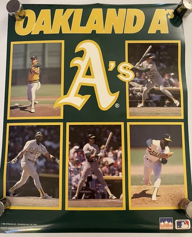 Oakland A's Team Poster 16 x 20 1990's MLB Baseball Starline Sports Teams Promo Cover
