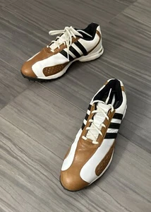 Adidas Zapatos de Golf Atléticos de Moda FitRX 3D Blanco/Marrón/Negro Para Hombre Talla 12 - Imagen 1 de 24