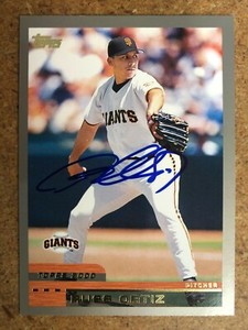 Russ Ortiz Signed 2000 Topps Card - SF Giants IP Auto