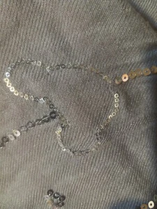 Mickey Mouse Gray Sequin Scarf with fringes - Picture 1 of 5