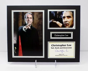 Christopher Lee RARE Signed Mounted Count Dracula Photo Display + Dealer COA - Picture 1 of 1