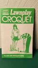 Vintage South Bend Lawn Play Croquet Rules & Regulations Booklet