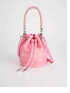 Marc Jacobs The Bucket Bag Petal Pink Leather Cross Body Handbag - Picture 1 of 5