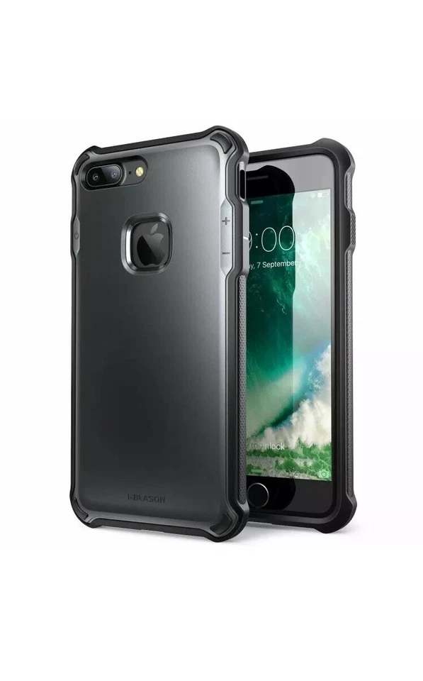 Funda ultradelgada de doble capa i-Blason Venom para Apple iPhone 7+Plus en gris metálico Foto 1 de 3
