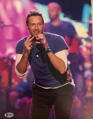 Chris Martin signed autographed 11x14 Photo Coldplay Beckett Authentication COA Cover