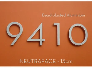 NEUTRAFACE Aluminium House Numbers - Large 15cm -  FAST, FREE DELIVERY - Picture 1 of 12