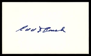 Edd Roush Baseball Signed Auto Autograph Index Card No COA *d6 - Picture 1 of 2