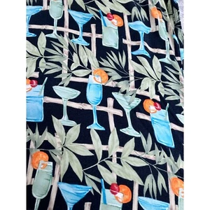 Pierre Cardin Cocktails Hawaiian Shirt Men's 2X Tropical Print 100% Rayon *Flaws - Picture 1 of 9
