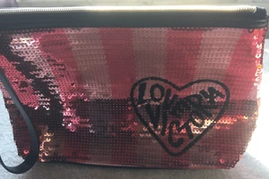 Victoria's Secret Love Victoria Pailletten Armband Make-up Tasche - Bild 1 von 8