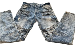 SOUTHPOLE Acid Wash Distressed Rips Herren Jeans 33 x 32 Street Skate Ripstop Beine - Bild 1 von 23