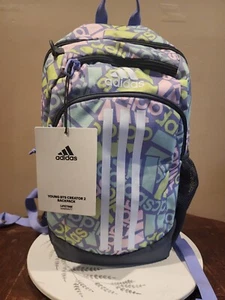 ADIDAS YOUNG BTS CREATOR 19" GRAY PURPLE Backpack Laptop BAG WIPE CLEAN NEW - Picture 1 of 6