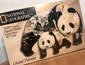 ✅New! National Geographic Society Giant Panda Mom & Baby 1000 Piece Puzzle 38" - Picture 1 of 5