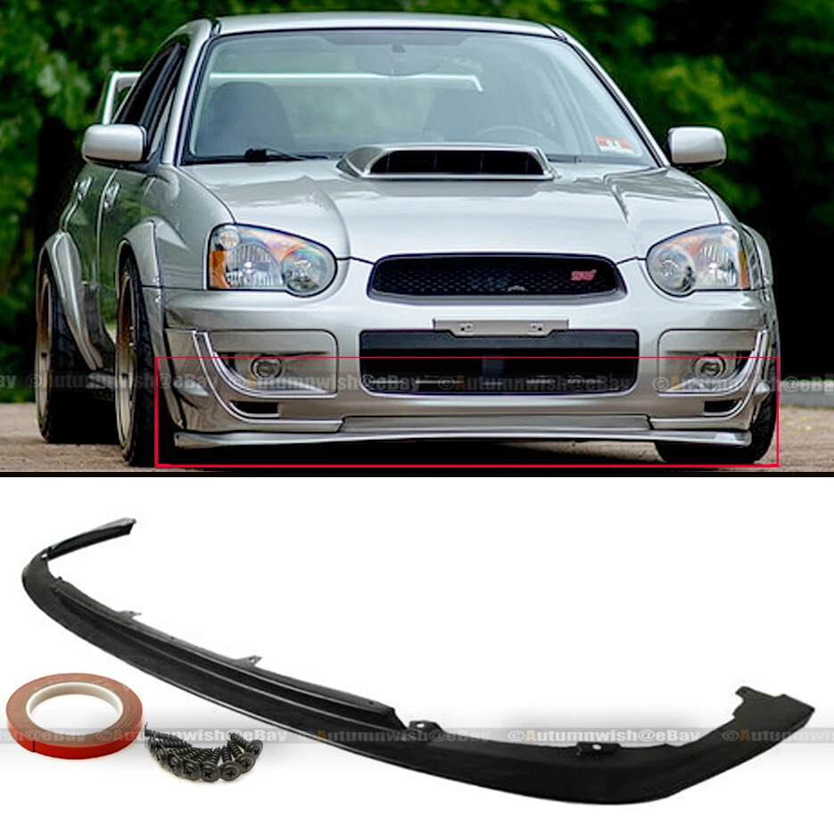 For 04 05 WRX STI Urethane V-Limited Style PU 1PC Front Bumper Chin Lip Body Kit - Image 1 of 1
