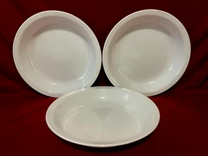 Corelle Winter Frost White Set Of 3 Flat Rim Pie Plates 10 1/4" USA - Picture 1 of 2