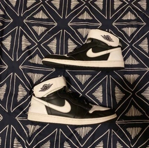 Size 13 - Jordan 1 High FlyEase Black White (Slightly Worn With Box) - Picture 1 of 9