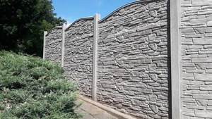 Betonzaun Doppelseitig Beidseitig Betonzäune 10-100m + Anlieferung und Entladung - Bild 1 von 13
