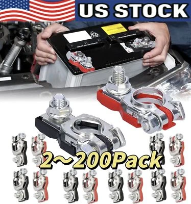 2×Car Battery Terminal Connector Post Positive Negative Lot Heavy Duty Universal - Image 1 of 4