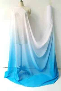 Ombre Chiffon 58'' Wide By Yard Gradient Chiffon Fabric Wedding Stage Material - Picture 1 of 18