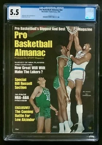 1969 Pro Basketball Almanac Bill Russell Wilt Chamberlain CGC 5.5 Highest Graded - Picture 1 of 2