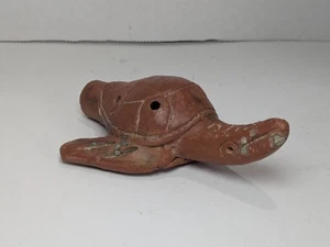 Folk Art Turtle Whistle Vintage Ocarina Flute - Picture 1 of 4