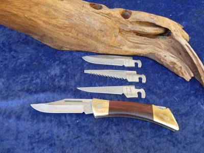 VINTAGE 1989 CASE 174 CHANGER KNIFE W/ 4 BLADES & SHEATH. MINT & UNUSED W/ BOX! - Image 1 of 4