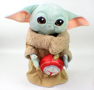 Disney STAR WARS 18" THE MANDALORIAN YODA CHILD With Holiday Ornament Excellent - Picture 1 of 7