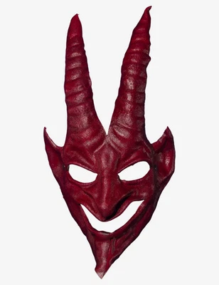 Diavolo Rosso In Pelle - Maschera Veneziana Originale Artigianale - Immagine 1 di 2