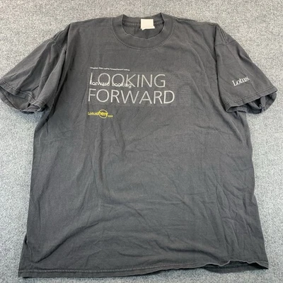 Vintage IBM Lotus XL T-shirt Y2K 2000 Lotusphere Faded Black Computer Software - Image 1 of 4