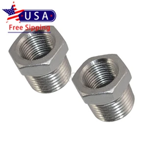 Reduzierstück Sechskant Buchse Adapter Rohrverschraubung 3/4" NPT Außengewinde 1/2" NPT Innengewinde 2 Stück - Bild 1 von 5