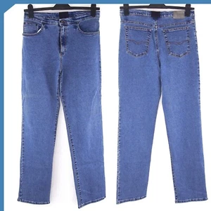 Holiday Pantalone Jeans Donna 48 W34 2Xl Eu44 Blu Denim Gamba Dritta Made Italy - Picture 1 of 24