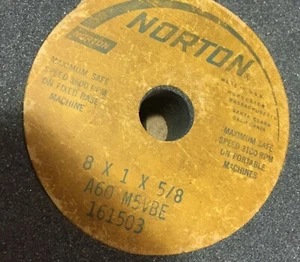Norton 8 x 1 x 5/8 Schleifscheibe A60 M5VBE Teil #161503 - Bild 1 von 3
